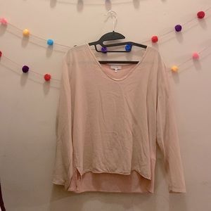 REISS sz M silk two toned blouse